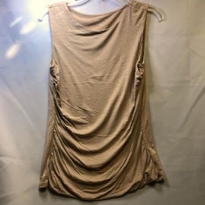 Coldwater Creek Tan Sleeveless Blouse, Size M